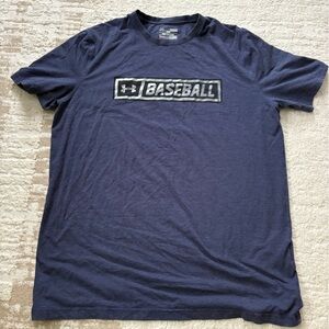 Under Armour Dark Blue Baseball Tee